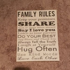 Canvas Print Family Rules